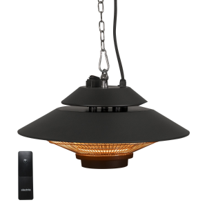 1.5kW EQ Heat Electric Hanging Patio Heater Black With Remote