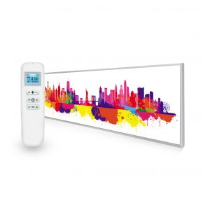 350W New York Skyline Splash UltraSlim Picture Nexus Wi-Fi Infrared Heating Panel - Electric Wall Panel Heater