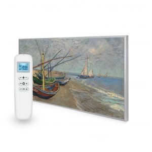 595x995 Fishing Boats on the Beach at Saintes Maries Picture Nexus Wi-Fi Infrared Heating Panel 580W - Electric Wall Panel Heater