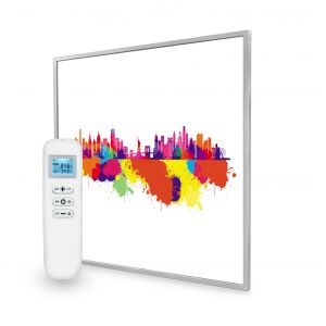 595x595 New York Skyline Splash Image Nexus Wi-Fi Infrared Heating Panel 350W - Electric Wall Panel Heater