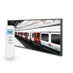 595x1195 London Underground Image Nexus Wi-Fi Infrared Heating Panel 700w Black Frame - Brand New