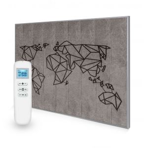 995x1195 World Map Picture Nexus Wi-Fi Infrared Heating Panel 1200W - Electric Wall Panel Heater