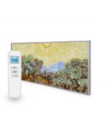 595x1195 Olive Trees with Yellow Sky and Sun Picture Nexus Wi-Fi Infrared Heating Panel 700W - Electric Wall Panel Heater