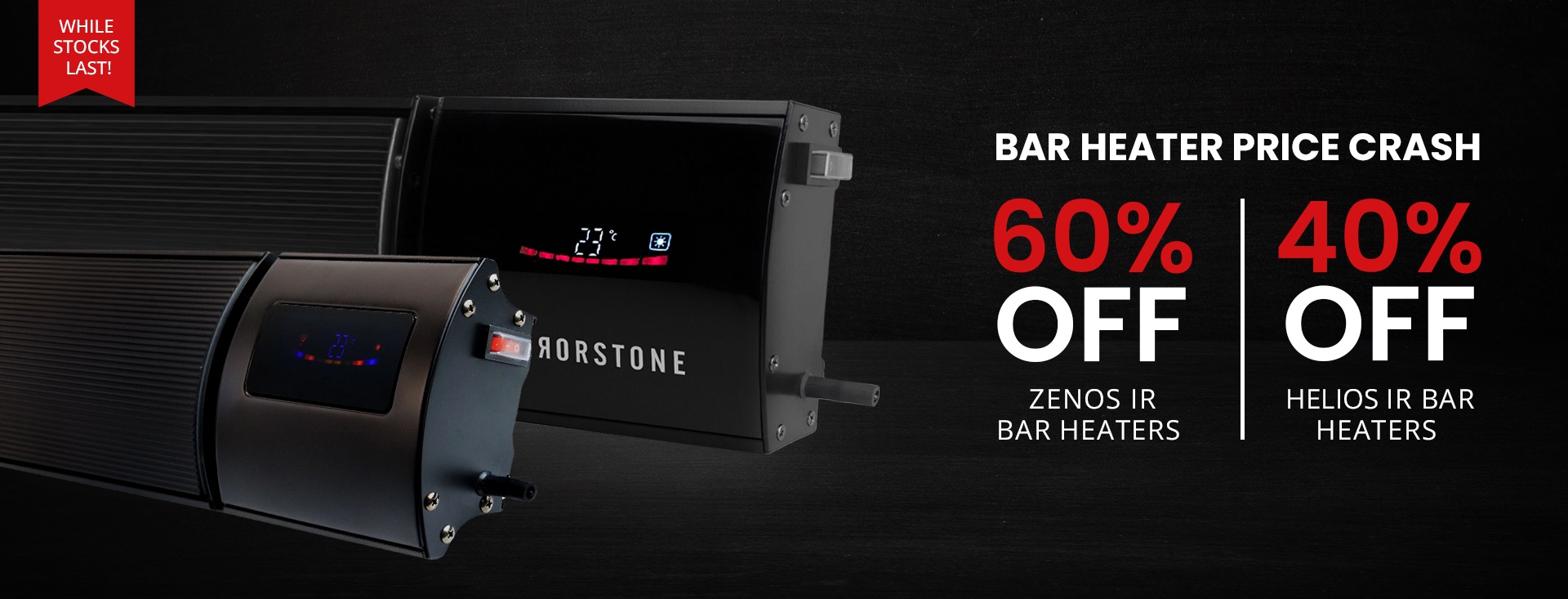 60% OFF Zenos IR Bar Heaters!